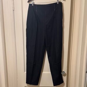 Zara Women's Black and grey Straight Leg Pants front zip